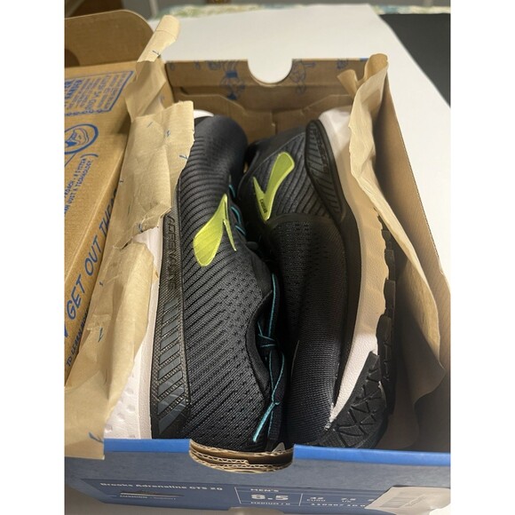 Brooks Adrenaline GTS 20 Black Green Men’s Sz 8.5 Running Gym Training main image 6